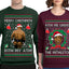 Kith Me Under the Mithletoe Funny Mike Tyson Fight Meme Classic Funny Couples Xmas Ugly Christmas Couples Sweater Crewneck Sweatshirt
