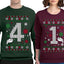 41 Combination Sweater Girlfriend Boyfriend Gift His and Hers Matching Ugly Christmas Couple Crewneck Sweatshirt