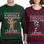 Official Candy Cane Licker Gingerbread Taster Sweater Girlfriend Boyfriend Gift His and Hers Matching Ugly Christmas Couple Crewneck Sweatshirt