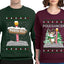 North Pole, Pole Dancer Sweater Girlfriend Boyfriend Gift His and Hers Matching Ugly Christmas Couple Crewneck Sweatshirt