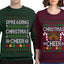 Spreading Christmas Cheer Sweater Girlfriend Boyfriend Gift His and Hers Matching Ugly Christmas Couple Crewneck Sweatshirt