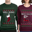 Nice Rack, Well Hung Sweater Girlfriend Boyfriend Gift His and Hers Matching Ugly Christmas Couple Crewneck Sweatshirt