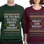 I'm Trying to Feel Merry and Bright Sweater Girlfriend Boyfriend Gift His and Hers Matching Ugly Christmas Couple Crewneck Sweatshirt