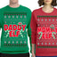 Daddy Elf, Mommy Elf Holiday Winter | Couples Cute Funny Girlfriend Boyfriend Gift His and Hers Matching Ugly Christmas Couples Sweater Crewneck Sweatshirt