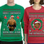Kith Me Under the Mithletoe Funny Mike Tyson Fight Meme Classic Funny Couples Xmas Ugly Christmas Couples Sweater Crewneck Sweatshirt