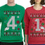 41 Combination Sweater Girlfriend Boyfriend Gift His and Hers Matching Ugly Christmas Couple Crewneck Sweatshirt