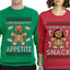 I Brought My Appetitie Lookin Like A Snack Sweater Girlfriend Boyfriend Gift His and Hers Matching Ugly Christmas Couple Crewneck Sweatshirt