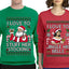 I Love To Stuff Her Stocking Jingle His Bells Sweater Girlfriend Boyfriend Gift His and Hers Matching Ugly Christmas Couple Crewneck Sweatshirt