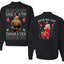 Ugly Ath Sweater Merry Chrithmith, Butt Viral Ugly Ass Boxing Fight, Funny Front and Back Unisex Ugly Christmas Sweater Crewneck Sweatshirt