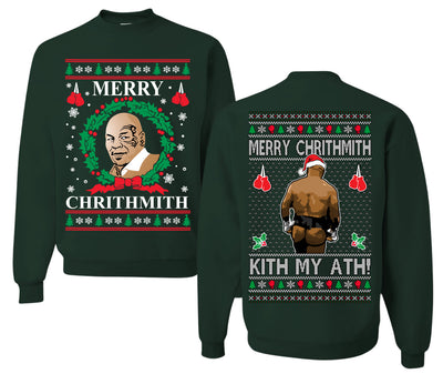 Merry Chrithmith Front and Back Unisex Ugly Christmas Sweater Crewneck Sweatshirt