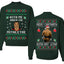 Kith Me Under The Mithletoe Funny Lisp Front and Back Unisex Ugly Christmas Sweater Crewneck Sweatshirt