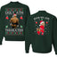 Ugly Ath Sweater Merry Chrithmith, Butt Viral Ugly Ass Boxing Fight, Funny Front and Back Unisex Ugly Christmas Sweater Crewneck Sweatshirt