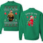 Ugly Ath Sweater Merry Chrithmith, Butt Viral Ugly Ass Boxing Fight, Funny Front and Back Unisex Ugly Christmas Sweater Crewneck Sweatshirt