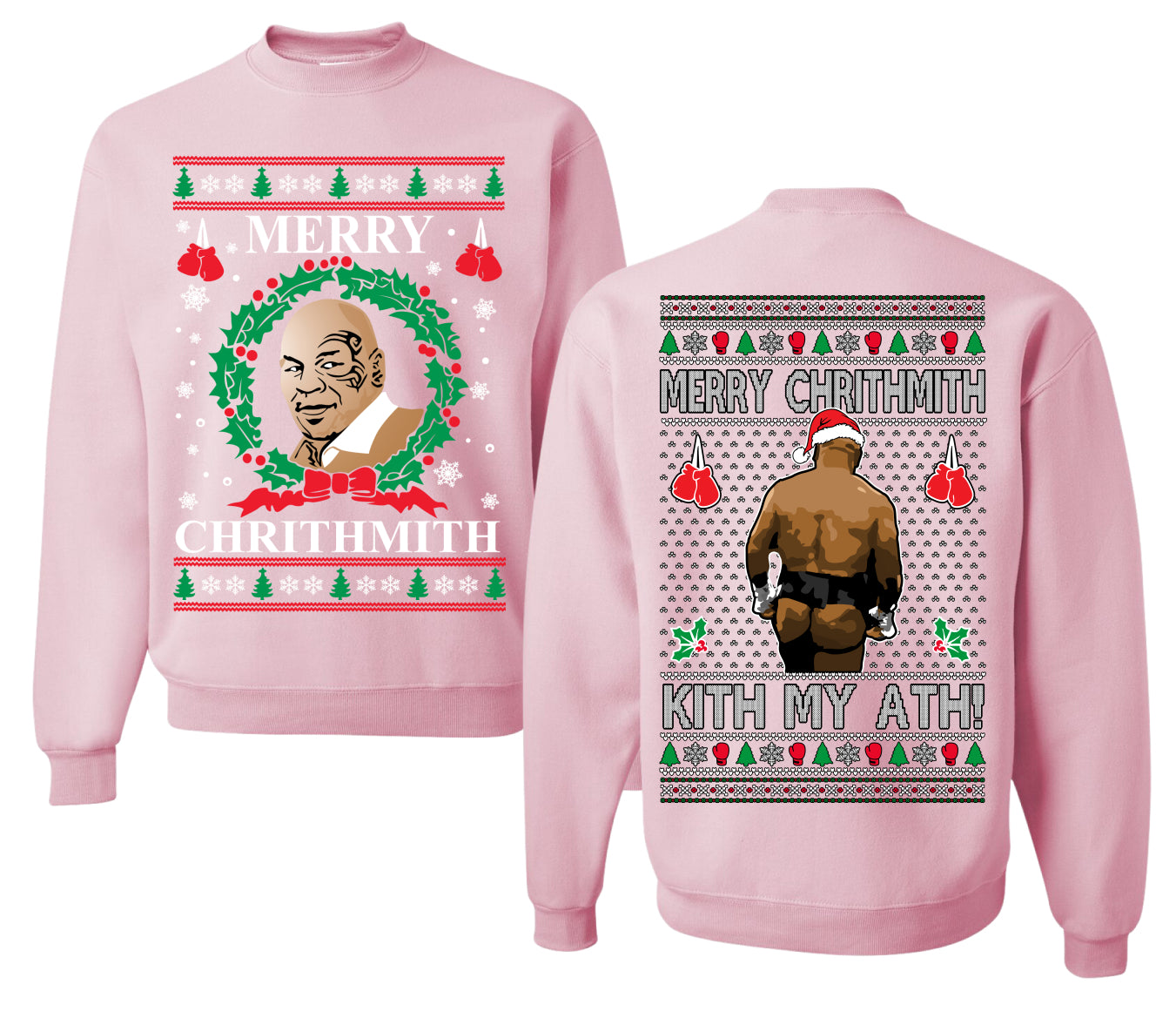 Merry Chrithmith Front and Back Unisex Ugly Christmas Sweater Crewneck Sweatshirt