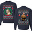 Merry Chrithmith Front and Back Unisex Ugly Christmas Sweater Crewneck Sweatshirt