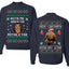 Kith Me Under The Mithletoe Funny Lisp Front and Back Unisex Ugly Christmas Sweater Crewneck Sweatshirt