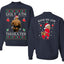Ugly Ath Sweater Merry Chrithmith, Butt Viral Ugly Ass Boxing Fight, Funny Front and Back Unisex Ugly Christmas Sweater Crewneck Sweatshirt