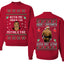 Kith Me Under The Mithletoe Funny Lisp Front and Back Unisex Ugly Christmas Sweater Crewneck Sweatshirt