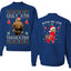 Ugly Ath Sweater Merry Chrithmith, Butt Viral Ugly Ass Boxing Fight, Funny Front and Back Unisex Ugly Christmas Sweater Crewneck Sweatshirt
