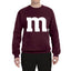 Letter M Graphic Novelty Funny Costume Halloween Unisex Crewneck Sweatshirt