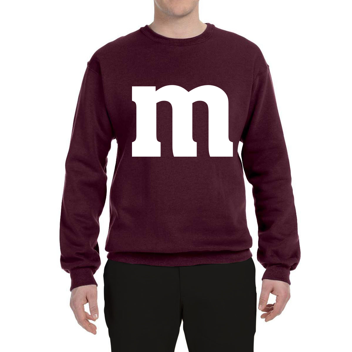 Letter M Graphic Novelty Funny Costume Halloween Unisex Crewneck Sweatshirt