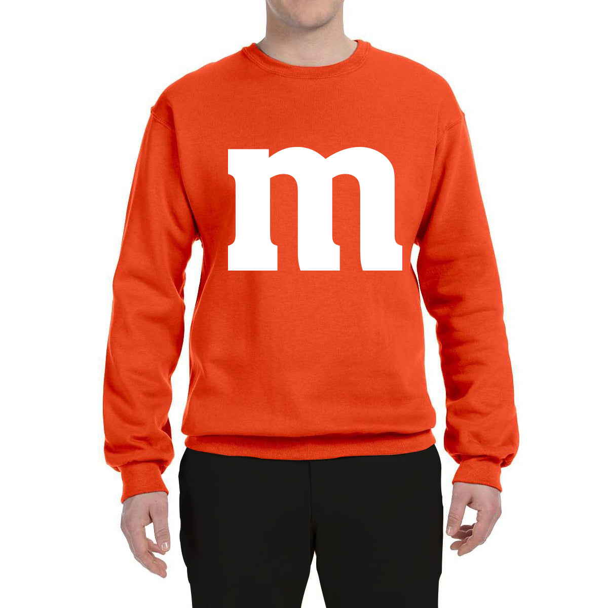 Letter M Graphic Novelty Funny Costume Halloween Unisex Crewneck Sweatshirt
