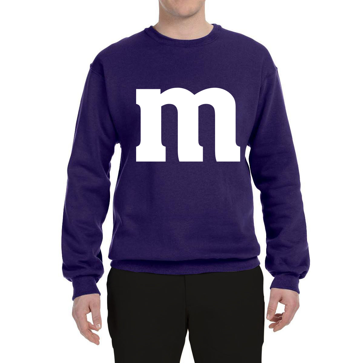 Letter M Graphic Novelty Funny Costume Halloween Unisex Crewneck Sweatshirt