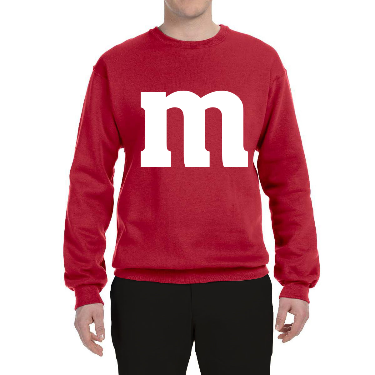 Letter M Graphic Novelty Funny Costume Halloween Unisex Crewneck Sweatshirt