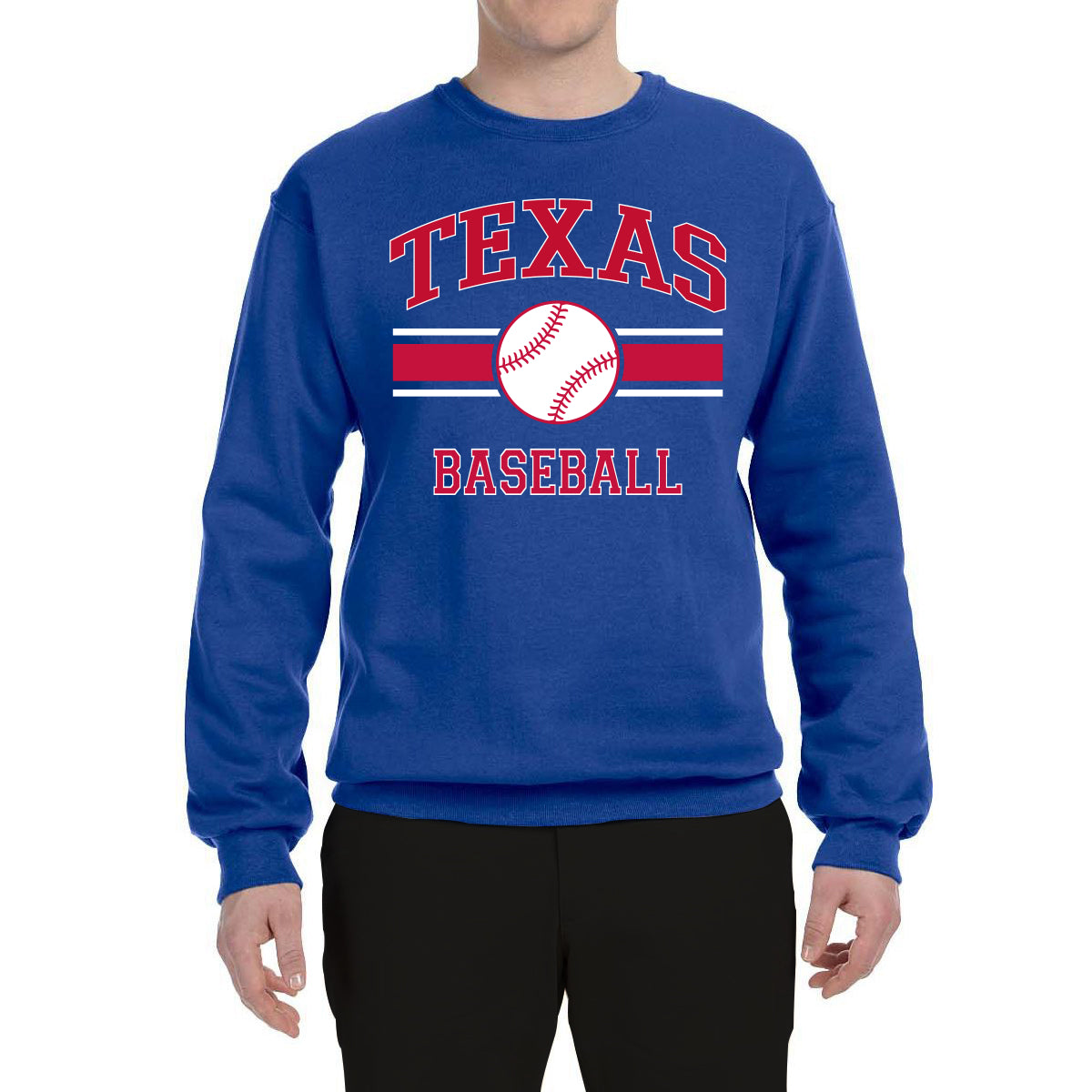 Baseball Sweatshirt Hometown Baseball Crewneck Texas Sports Fan