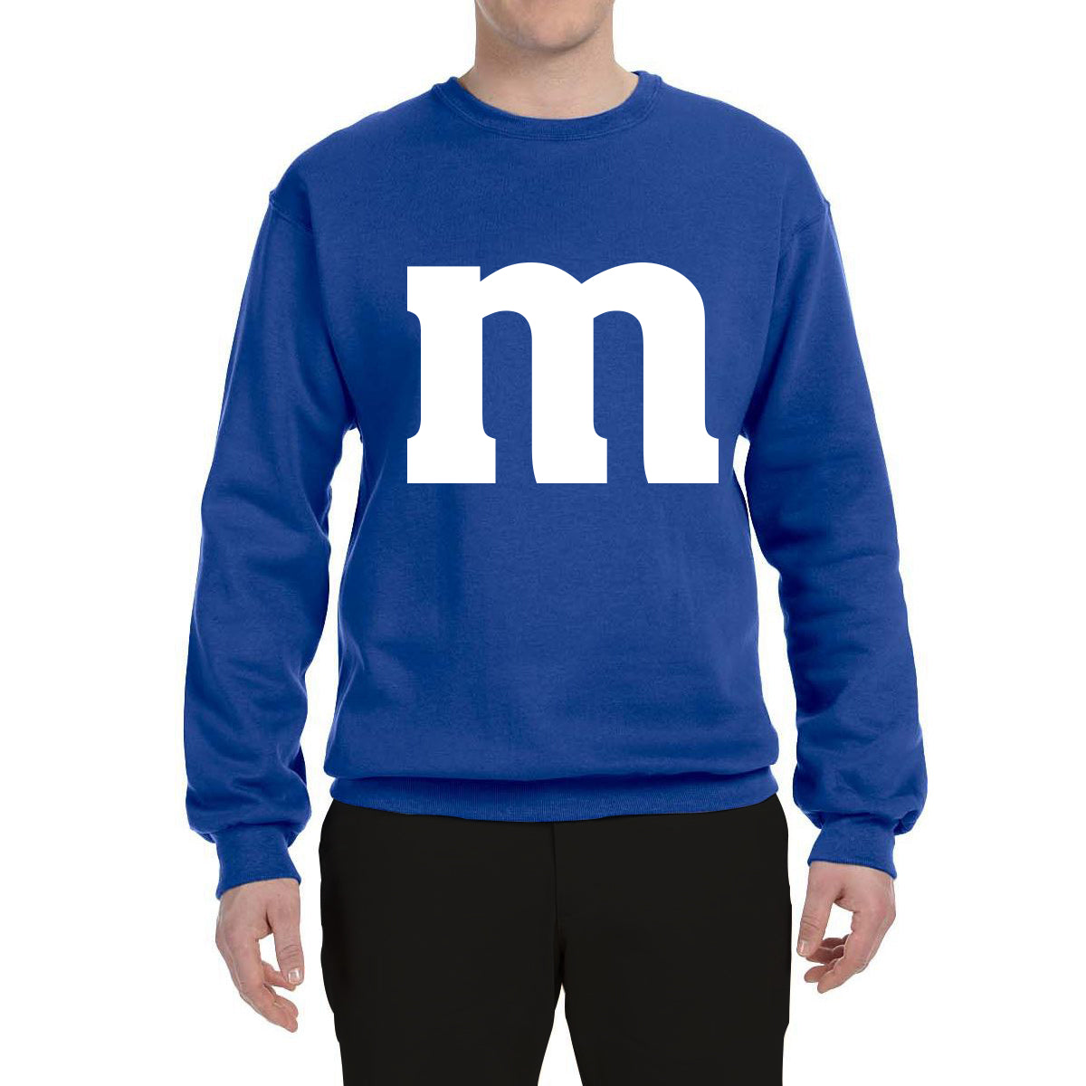 Letter M Graphic Novelty Funny Costume Halloween Unisex Crewneck Sweatshirt