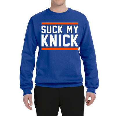 Suck My Knick Funny New York Basketball Fan, Vintage NYC Hoops Graphic Tee for Men Sports Unisex Crewneck Sweatshirt