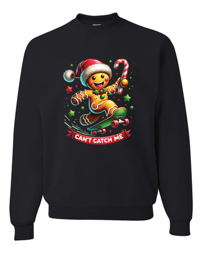 Can't Catch Me, Gingerbread Christmas Design, Unisex Christmas Sweater, Crewneck Sweatshirts