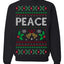 Peace Ugly Christmas Sweater Crewneck Sweatshirt