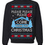Please Please Please Come Home for Xmas Viral Pop Song Ugly Christmas Sweater Crewneck Sweatshirt
