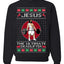 Jesus the Ultimate Deadlifter | Funny Ugly Christmas Sweater Crewneck Sweatshirt