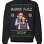 Kamala Harris Tim Walz 2024 Classic Movie Ugly Christmas Sweater Crewneck Sweatshirt