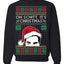 Oh Schitt It's Christmas Funny David Tv Show Sitcom Ugly Christmas Sweater Crewneck Sweatshirt