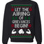 Let The Airing Of Grievances Begin Funny Tv Sitcom Festivus Ugly Christmas Sweater Crewneck Sweatshirt