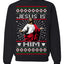 Jesus Is Him Funny Gen Z Viral Meme Shades Slang Ugly Christmas Sweater Crewneck Sweatshirt