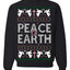 Peace On Earth Funny Xmas Cute Pink Angel Cross Ugly Christmas Sweater Crewneck Sweatshirt