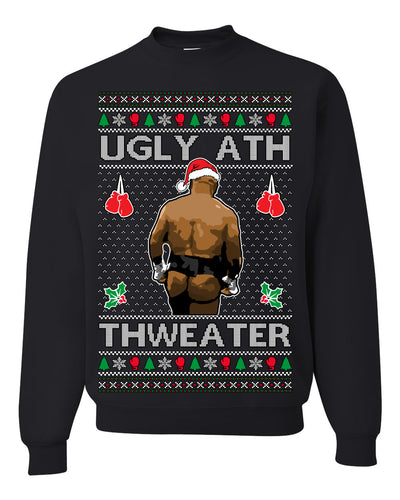 Ugly Ath Sweater Merry Chrithmith, Butt Viral Ugly Ass Boxing Fight, Funny Ugly Christmas Sweater Crewneck Sweatshirt