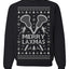 Merry Laxmas Funny Lacrosse Sports LAX Teen Sports Pun Ugly Christmas Sweater Crewneck Sweatshirt