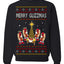 Merry Glizzmas, Funny Glizzy Hot Dog Baby Jesus Catholic Nativity, Fast Food Mustard Condiment Glizzys Humor Ugly Christmas Sweater Crewneck Sweatshirt