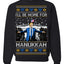 I'll Be Home for Hanukkah, Funny President Donald Trump JD Vance Winter Holiday Chanukah Hannukkah Channukah Ugly Christmas Sweater Crewneck Sweatshirt