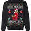 Merry Chrithmith Kith My Ath, Funny Butt Dancing, Viral Kiss My Ass Boxing Fight Meme, Men Women Ugly Christmas Sweater Crewneck Sweatshirt