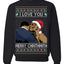 I Love You Merry Chrithmith Funny Boxing Fight Meme Classic Funny Xmas Ugly Christmas Sweater Crewneck Sweatshirt