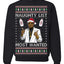 Naughty List Most Wanted, Funny Santa P Diddy Diddler Funny Party Viral Music Baby Oil Meme Ugly Christmas Sweater Crewneck Sweatshirt