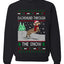 Dachshund Through The Snow, Cute Dog Christmas Sweater, Ugly Christmas Unisex Sweater, Crewneck Sweatshirts