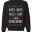 Ho Ho I'm Drunk, Funny Humor Christmas Unisex Sweater, Ugly Christmas Crewneck Sweatshirts