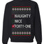 Naughty Nice 41, Simple List, Ugly Christmas Unisex Sweater, Funny Meme, Crewneck Sweatshirts